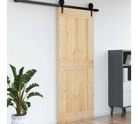 vidaXL Porte NARVIK Naturel 90 x 210 cm Bois de pin massif