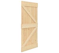 vidaXL Porte NARVIK, 90 x 210 cm, bois massif de noyer (non traité), finition naturelle
