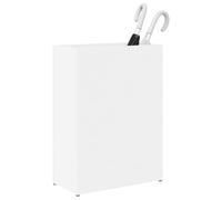 vidaXL Porte-Parapluie Blanc 40 x 20 x 55,5 cm Bois d'ingénierie, Porte-parapluies Moderne, Pratique et élégant, pour entrée, Gain de Place, Rangement intérieur