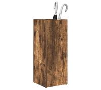 vidaXL Porte-Parapluie Chêne fumé 25 x 24,5 x 64 cm Bois d'ingénierie, Support de Parapluie Compact et Moderne, Organisateur d'entrée Durable, Rack de Rangement élégant pour la Maison