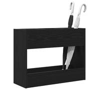 vidaXL Porte-Parapluie Chêne Noir 65 x 24 x 50 cm Bois d'ingénierie, Rangement d'entrée, Support à Parapluie rectangulaire, Organisateur Moderne, élégant et Pratique à la Maison