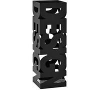 vidaXL Porte-parapluie Design Acier Noir – Meuble d'entrée