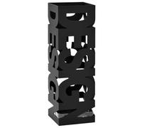 vidaXL Porte-Parapluie Design Acier Noir Support de Parapluies Meuble d'Entrée
