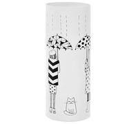 vidaXL Porte-Parapluie Femmes Acier Blanc Support Parapluie Meuble d'Entrée