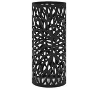 vidaXL Porte-Parapluie Feuilles Acier Noir Support Parapluie Meuble d'Entrée