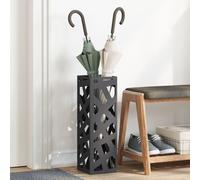 Vidaxl Porte-Parapluie Noir Métal Moyen Motif Support De Parapluies
