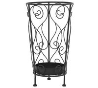 vidaXL Porte-parapluie Style Vintage Métal Noir Support pour Parapluies