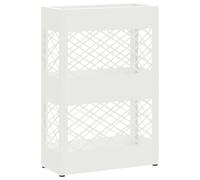 Vidaxl Porte-Parapluie Treillis Avec Stockage Blanc 28 X 12 X 41 Cm Acier
