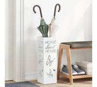 vidaXL Porte-parapluies Blanc Métal Standard Durable Porte-parapluies