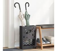 vidaXL Porte-parapluies Noir Métal Moyen Porte-parapluies