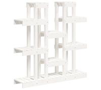 vidaXL Support pour plantes 104,5 x 25 x 109,5 cm Bois massif de pin Blanc