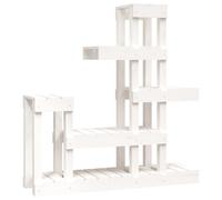 vidaXL Support pour plantes Bois massif de pin 92x25x97 cm Blanc