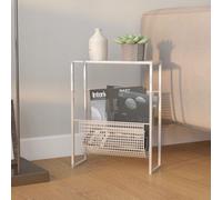 vidaXL Porte-revue Argenté 35x15x45 cm Acier