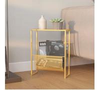 VidaXL Porte-revue - Doré acier