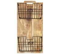 vidaXL Porte-revue mural 33x10x67 cm Bois de manguier solide brut