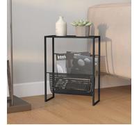 vidaXL Porte-revue Noir 35x15x45 cm Acier