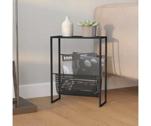 vidaXL Porte-revue Noir 35 x 15 x 45 cm Acier