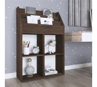 vidaXL Porte-revue pour enfants Chêne fumé 71x30x114cm Bois ingénierie339534 Brun G