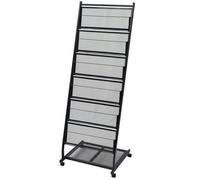 vidaXL Porte-revues étagère à magazines 47,5 x 43 x 133 cm noir A4