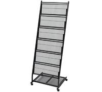VidaXL Porte-revues Noir A4