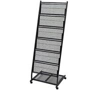 vidaXL Porte-revues étagère à magazines 47,5 x 43 x 133 cm noir A4