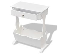 vidaXL Porte-revues Porte-journaux Rangement Etagère à Magazins Table Basse Table d'Appoint Table de Chevet Salon Maison Intérieur Blanc