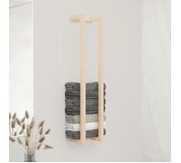 vidaXL Porte-serviettes mural Organisateur salle de bain 23x18x110 cm Bois de pin massif