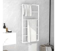 vidaXL Porte-serviette acier - Blanc - 60x116 cm