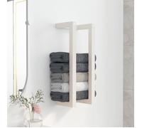 vidaXL Porte-serviette Blanc 23x18x60 cm Bois de pin massif 822393