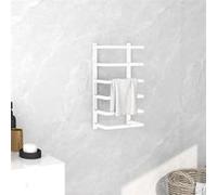 vidaXL Porte-serviette blanc acier