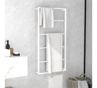 vidaXL Porte-serviettes en acier blanc 60 x 10 x 116 cm