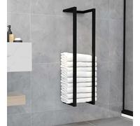 VidaXL Porte-serviette en fer - Noir