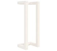 vidaXL Porte-Serviette Mural Support de Serviette Organisateur de Rangement Salle de Bain Maison Intérieur Blanc 23x18x60 cm Bois de Pin Massif