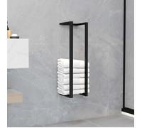 vidaXL Porte-serviette Noir 12,5x12,5x60 cm Fer