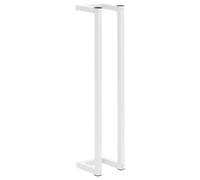 vidaXL Porte-Serviette Support Mural Support de Stockage de Salle de Bain Cintre à Serviettes Maison Intérieur Blanc 12,5x12,5x60 cm Acier