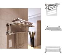 vidaXL Porte-serviettes 6 barres acier inoxydable - porte-serviettes