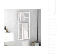 vidaXL Porte-serviettes blanc 60x10x116 cm acier - porte-serviettes