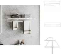 vidaXL Porte-serviettes blanc 95x25x22 cm Fer - porte-serviettes
