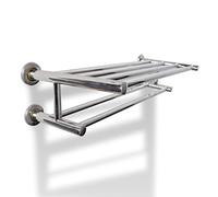 vidaXL Porte-serviettes double barre fixe 6 tubes pour salle de bain et toilette
