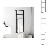 vidaXL Porte-serviettes noir 45x10x115 cm acier - porte-serviettes