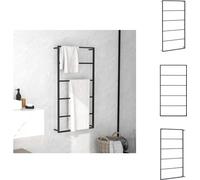 vidaXL Porte-serviettes noir 60x10x116 cm acier - porte-serviettes