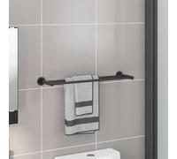 vidaXL Porte-serviettes Noir 61 x 14,5 x 5 cm Acier inoxydable