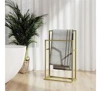 vidaXL Porte-serviettes sur pied en fer 48x24x78,5 cm – Doré