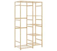 vidaXL Porte-vêtements en bambou 100×50×184,5 cm avec étagères