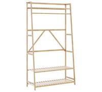 vidaXL Porte-vêtement avec étagères 110x40x180 cm bambou