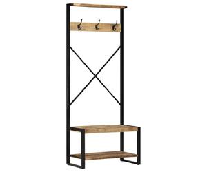 vidaXL Porte-vêtements 80x40x190 cm Bois de manguier Massif Brut