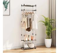 vidaXL Porte-vêtements à 3 niveaux Argenté 59x29x192 cm Aluminium