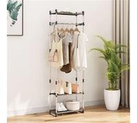 vidaXL Porte-vêtements à 3 niveaux Argenté 59x29x192 cm Aluminium