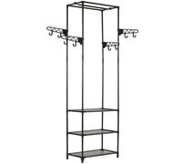 vidaXL Porte-vêtements Acier et tissu non-tissé 55 x 28,5 x 175cm Noir