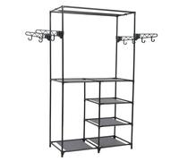 vidaXL Porte-vêtements Acier et tissu non-tissé 87x44x158 cm Noir 245744